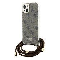 Guess Crossbody Cord 4G Print case for iPhone 15 / 14 / 13 - brown