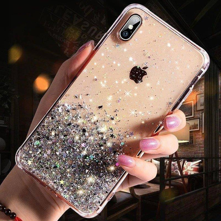 Wozinsky Star Glitter błyszczące etui pokrowiec z brokatem Samsung Galaxy A42 5G różowy