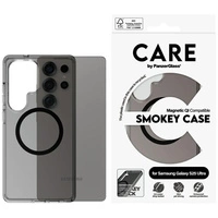 CARE by PanzerGlass Flagship Urban Combat Black QI Case for Samsung Galaxy S25 Ultra - Semi-transparent Smoke