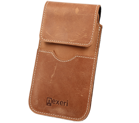 Etui Kabura skórzana do paska pionowa otwierana portfel Nexeri Flap Leather SAMSUNG GALAXY S20 ULTRA / S21 ULTRA / HUAWEI P SMART 2021 / XIAOMI MI 10T/10T PRO brązowe