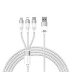 Baseus StarSpeed kabel 3w1 USB-A - Micro-USB / Lightning / USB-C 3.5A 1.2m biały