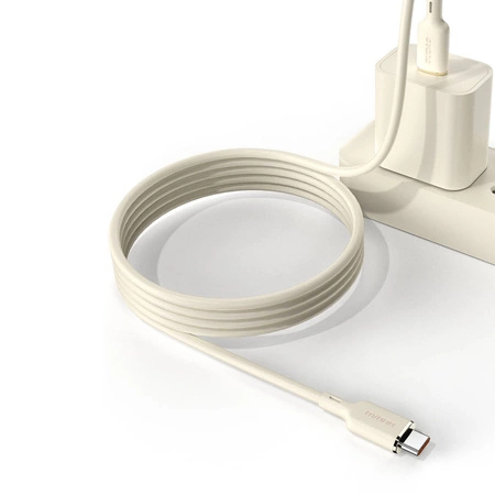 Dudao L7SE 3in1 Kabel USB-C - USB-C / Lightning / Micro USB 66W 1,2m - Beige