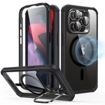 ESR Armor Tough Kickstand Halolock Case mit MagSafe für iPhone 15 Pro – Transparent und Schwarz