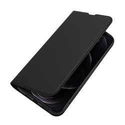 Etui IPHONE 13 PRO z klapką Dux Ducis skórzane Skin Leather czarne