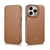 iCarer CE Premium Leather Folio Case iPhone 14 Pro Magnetic Flip Leather Folio Case MagSafe brown (WMI14220714-BN)