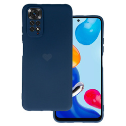 Vennus Silicone Heart Case do Xiaomi Redmi Note 11 Pro/Note 11 Pro 5G wzór 1 granatowy