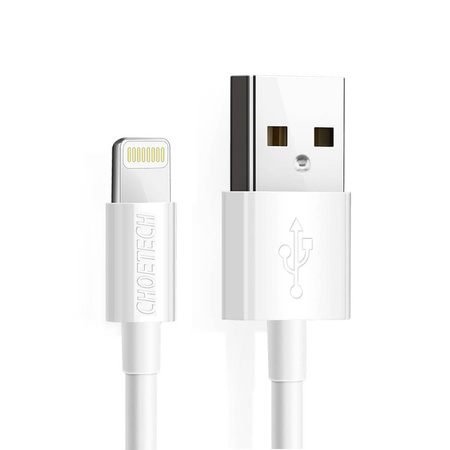 Choetech certyfikowany kabel przewód USB-A - Lightning MFI 1,8m biały (IP0027)