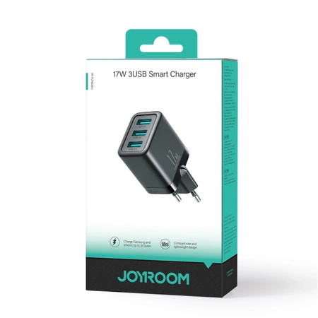 Joyroom JR-TCN02 3xUSB-A 17W 3.4A mains charger - black