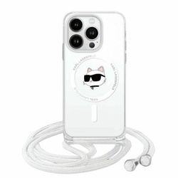 Karl Lagerfeld KLHMP14SHCCHNT iPhone 14 / 13 / 15 6.1" hardcase transparent IML Choupette Head & Cord Magsafe