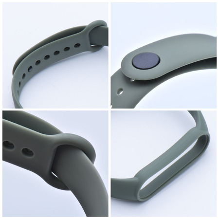 Pasek / opaska silikonowa do smart band Xiaomi Mi Band 5 / 6 / 7 zielony (08)