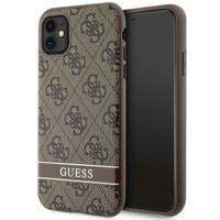 Guess GUHCN61P4SNW iPhone 11 / Xr braun/braunes Hardcase 4G Stripe