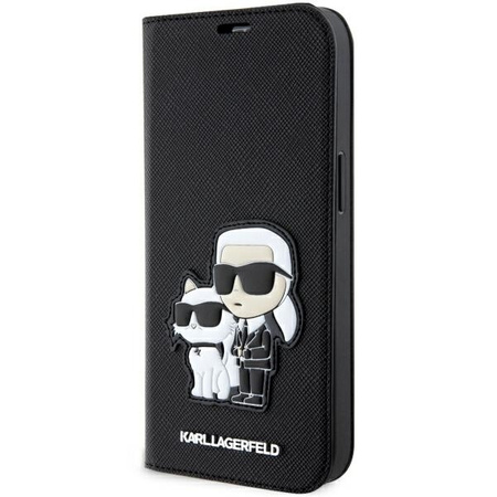 Karl Lagerfeld KLBKP14XSANKCPK iPhone 14 Pro Max 6.7&quot; bookcase black/black Saffiano Karl &amp; Choupette