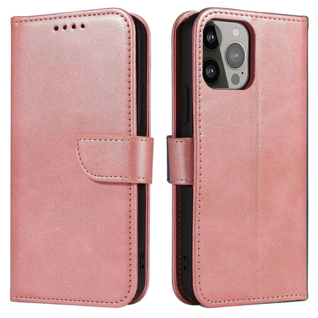 Magnet Case für Samsung Galaxy S23 Flip Cover Wallet Stand Pink