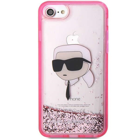 Karl Lagerfeld KLHCI8LNKHCP iPhone 7/8/ SE 2020/2022 różowy/pink hardcase Glitter Karl Head