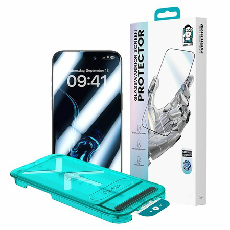 Benks Hartowane szkło Glass Warrior Sapphire Coating do Iphone 16/15/14 Pro czarne