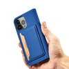 Magnet Card Case for iPhone 13 Pro cover card wallet card stand blue