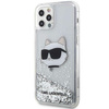 Karl Lagerfeld KLHCP12MLNHCCS iPhone 12/ 12 Pro 6,1&quot; Silber/Silber Hardcase Glitter Choupette Head