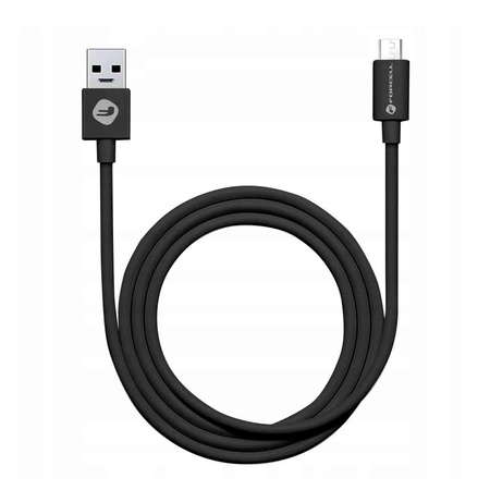 FORCELL kabel USB do Micro 2,4A C321 TUBA czarny 1 metr