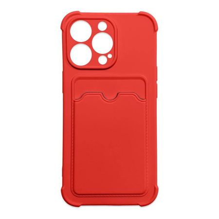 Card Armor Case cover for iPhone 13 Pro card wallet Air Bag armored housing red