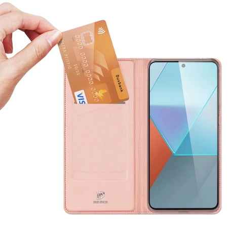 Dux Ducis Skin Pro Hülle mit Klappe und Kartenfach für Xiaomi Redmi Note 13 Pro 5G – Pink