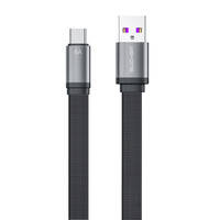 WK Design King Kong 2nd Gen series flaches USB - USB Type C Kabel für schnelles Laden / Datenübertragung 6A 1,3m schwarz (WDC-156)