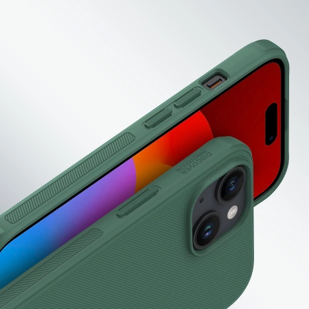 Nillkin Super Frosted Shield Pro verstärkte Hülle für iPhone 15 Plus – blau