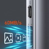 Baseus Metal Gleam 11w1 wielofunkcyjny HUB USB Typ C - 3x USB 3.2 Gen 1 5Gbps / USB Typ C PD 100W / 3,5 mm mini jack AUX / VGA Full HD 60Hz / 2x HDMI 4K 30Hz / czytnik kart TF i SD / RJ45 1Gbps szary (CAHUB-CT0G)