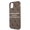 Guess GUHCN614GDBR iPhone 11 6,1" brązowy/brown hardcase 4G Stripe