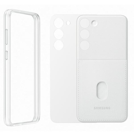 Samsung Frame Cover für Samsung Galaxy S23+ Hülle mit austauschbaren Rückseiten weiß (EF-MS916CWEGWW)