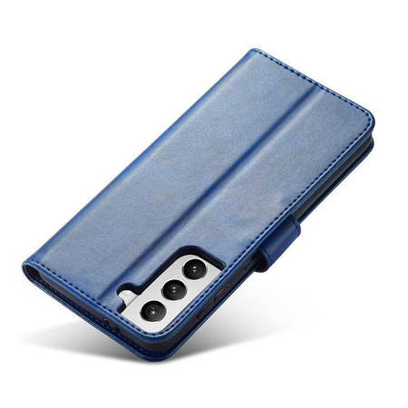 Magnethülle Elegant Case Cover Flip Cover Samsung Galaxy S22+ (S22 Plus) Blau