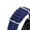 Dux Ducis Strap Watch Strap 8 / 7 / 6 / 5 / 4 / 3 / 2 / SE (41 / 40 / 38mm) Silicone Band Bracelet Navy Blue (OceanWave Version)