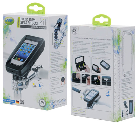 iGrip Universal Biker Stem Splashbox - Uniwersalny uchwyt rowerowy do smartfonów