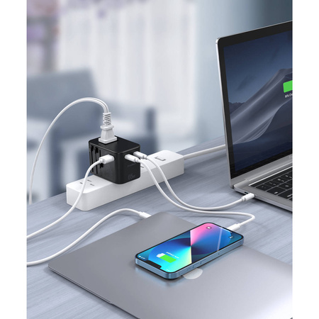 Choetech gaN 2 x USB Type C / USB 65W Power Delivery Fast Charger Black (PD5009-BK)