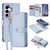 Dux Ducis Lawa Leather Case for Samsung Galaxy S25+ with Detachable Magnetic Wallet - Blue