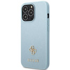 Original Case IPHONE 13 PRO MAX Guess Hardcase Saffiano 4G Small Metal Logo (GUHCP13XPS4MB) blue