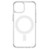 Clear Magnetic Case with MagSafe for iPhone 14 with a silver ring - transparent