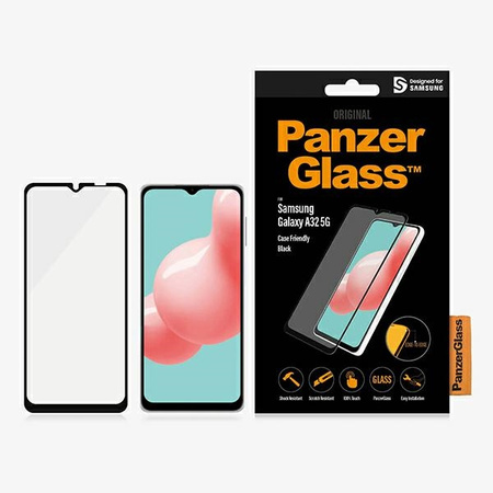 Szkło Hartowane 5D SAMSUNG GALAXY A33 5G PanzerGlass E2E Regular Case Friendly czarne