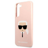 Karl Lagerfeld KLHCS22MSLKHPI S22 + S906 pink / pink hardcase Silicone Karl`s Head