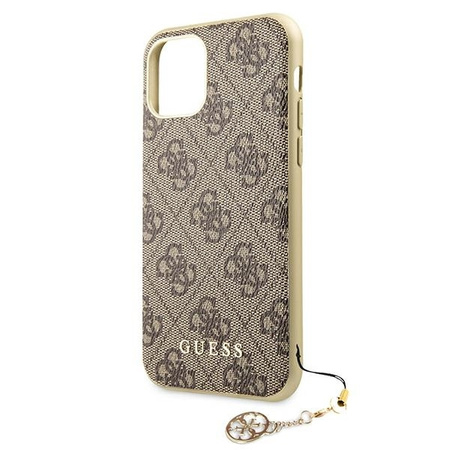 Guess GUHCN61GF4GBR iPhone 11 brown /brązowy hard case 4G Charms Collection