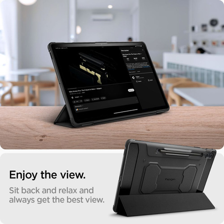 Spigen Rugged Armor Pro Hülle für Samsung Galaxy Tab S9 FE+ 12,4&#39;&#39; X610 / X616B – Schwarz