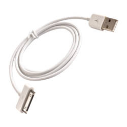 Kabel USB - 30-pin 1,0 m 1A biały woreczek