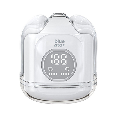 BLUE STAR słuchawki bezprzewodowe / bluetooth stereo TWS Transparency Fi22 białe