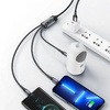 Kabel 3w1 66W 1.2m USB - USB-C + micro USB + Lightning Digital Display PD Fast Charge SJ582USB01 (US-SJ582)