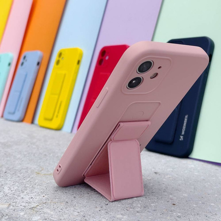 Wozinsky Kickstand Case Silicone Stand Cover for Xiaomi Poco M4 Pro 5G red