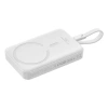 Powerbank Baseus Magnetic Mini MagSafe 10000mAh 30W z wbudowanym kablem Lightning - biały + kabel Baseus Simple Series USB-C - USB-C 60W 0.3m