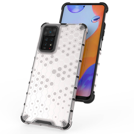 Honeycomb case armored cover with a gel frame for Xiaomi Redmi Note 11 Pro + / 11 Pro black