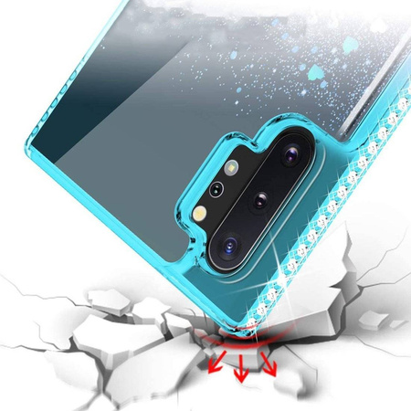 Etui IPHONE 12 MINI Diamond Liquid Przelewany Brokat niebiesko-fioletowe