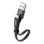 Baseus Nimble płaski kabel przewód USB / USB-C z uchwytem 2A 0,23M czarny (CATMBJ-01)