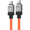 Baseus kabel CoolPlay USB-C - USB-C 2m 100W pomarańczowy