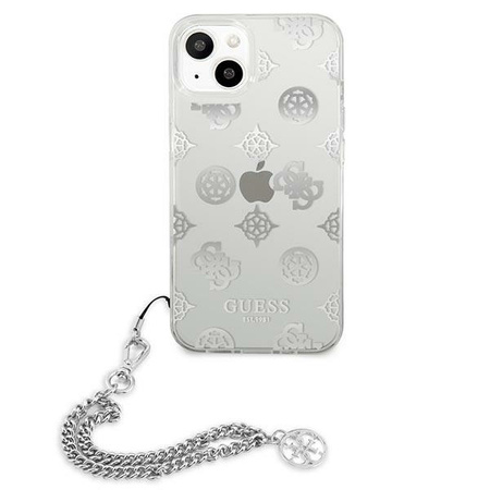 Guess GUHCP13SKSPESI iPhone 13 mini 5,4" srebrny/silver hardcase Peony Chain Collection